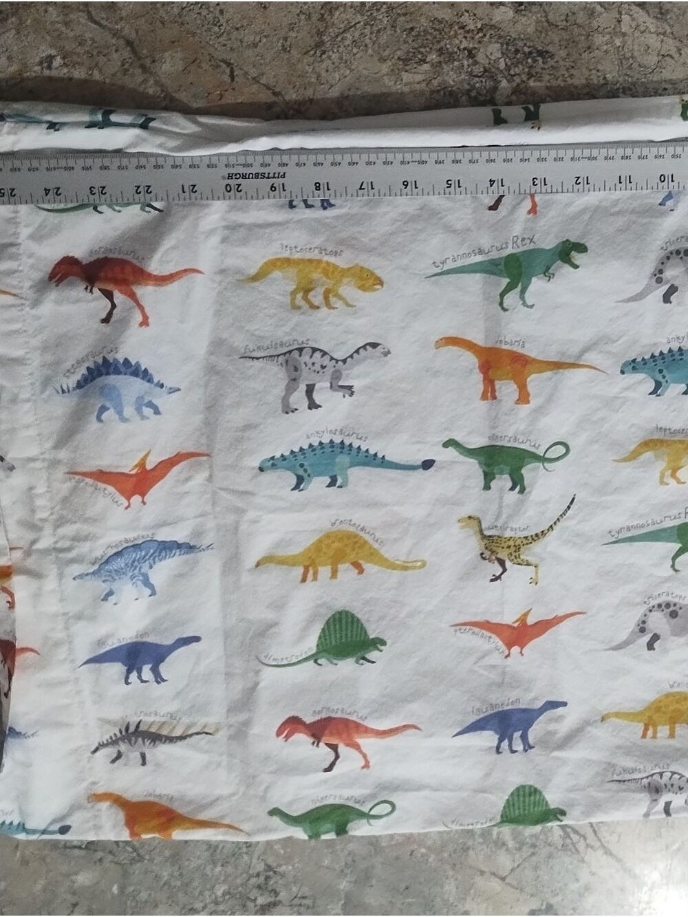 Pottery Barn Dinosaur Standard Pillowcase Organic Cotton Dino - Picture 4 of 6